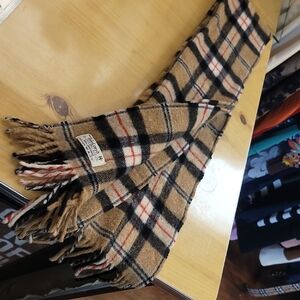 John Hanly Lambswool Checkered Scarf